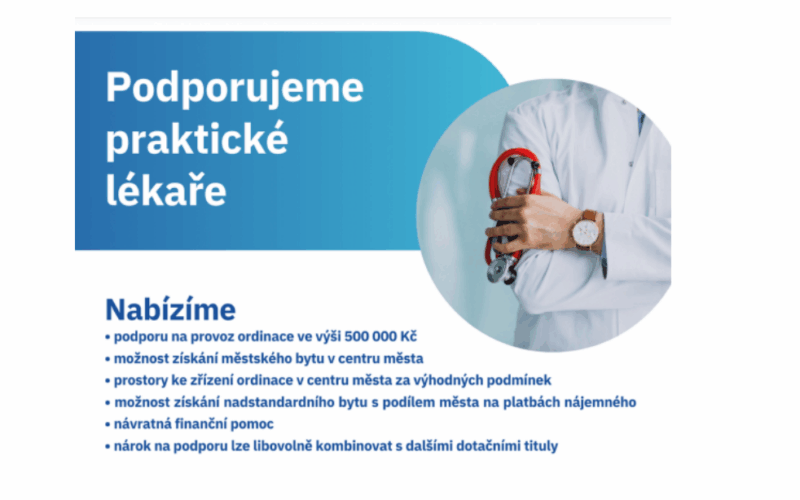 Město Louny nabízí podporu pro nově otevřené ordinace PLDD