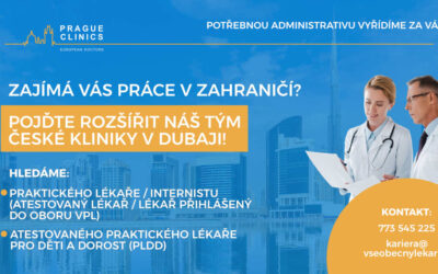 Pojďte rozšířit náš tým české kliniky v Dubaji! Hledáme VPL/internistu a PLDD