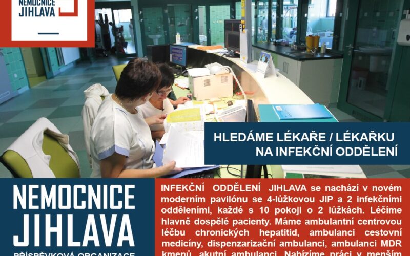 Hledáme lékaře/lékařku na infekční oddělení – Nemocnice Jihlava