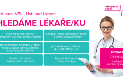 Všeobecný lékař hledá lékaře/ku do ordinace VPL – Ústí nad Labem