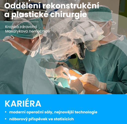 Oddělení rekonstrukční a plastické chirurgie v Masarykově nemocnici v Ústí nad Labem rozšiřuje tým a nabízí REZIDENTSKOU POZICI