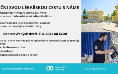 Nemocnice Nymburk, s.r.o. nabízí příležitost mladým lékařům