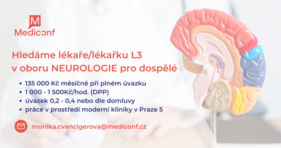 Neurolog pro dospělé L3 až 1000-1500 Kč/hod. (135&nbsp;000 Kč/měsíčně)