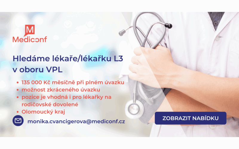 Hledáme atestovaného lékaře/ku na pozici VPL – mzda 135 000 Kč