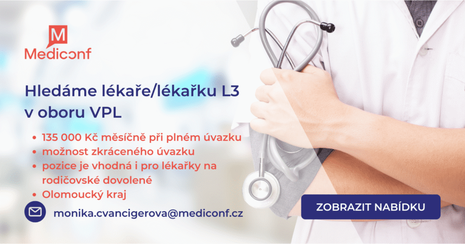 Hledáme atestovaného lékaře/ku na pozici VPL – mzda 135 000 Kč