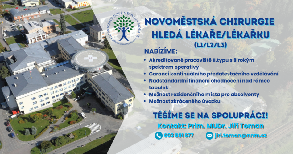 Hledáme nového kolegu/kolegyni na Chirurgicko-traumatologické oddělení v Nemocnici Nové Město na Moravě!