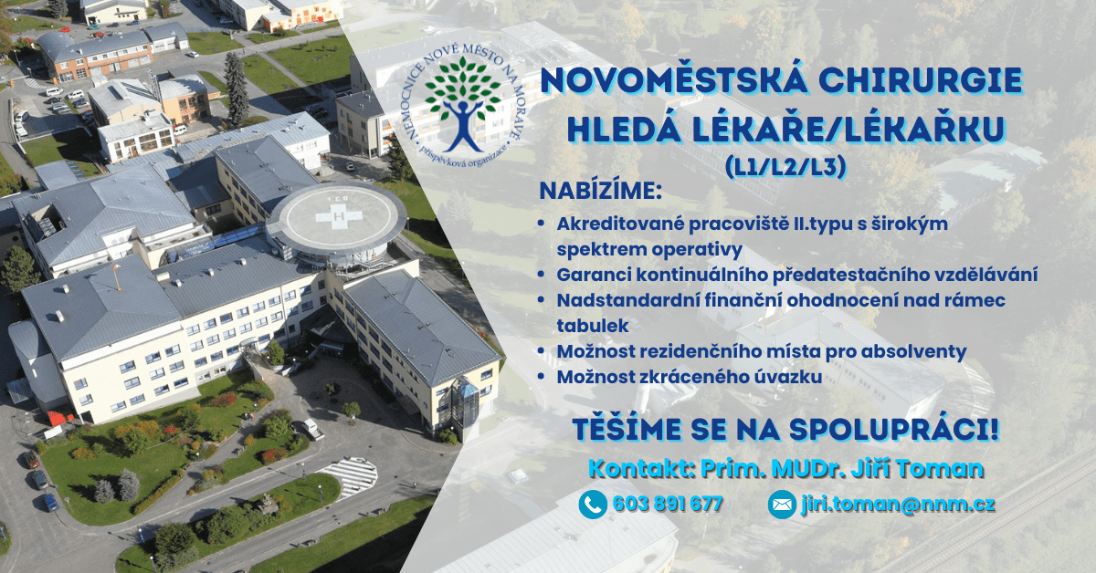 Hledáme nového kolegu/kolegyni na Chirurgicko-traumatologické oddělení v Nemocnici Nové Město na Moravě!