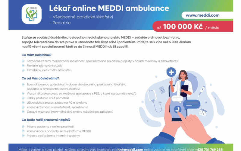 Staňte se součástí úspěšného, rostoucího medicínského projektu MEDDI – začněte ordinovat bez hranic