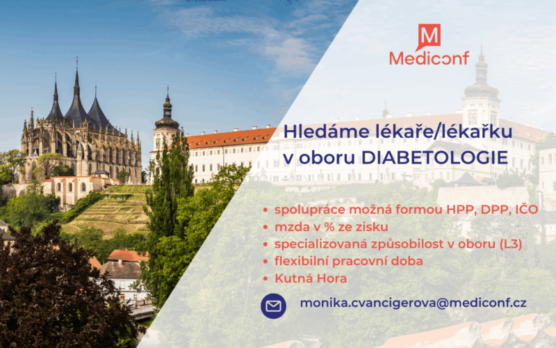 Diabetolog (m/ž) Kutná Hora – nabízíme 50 % z výkonů
