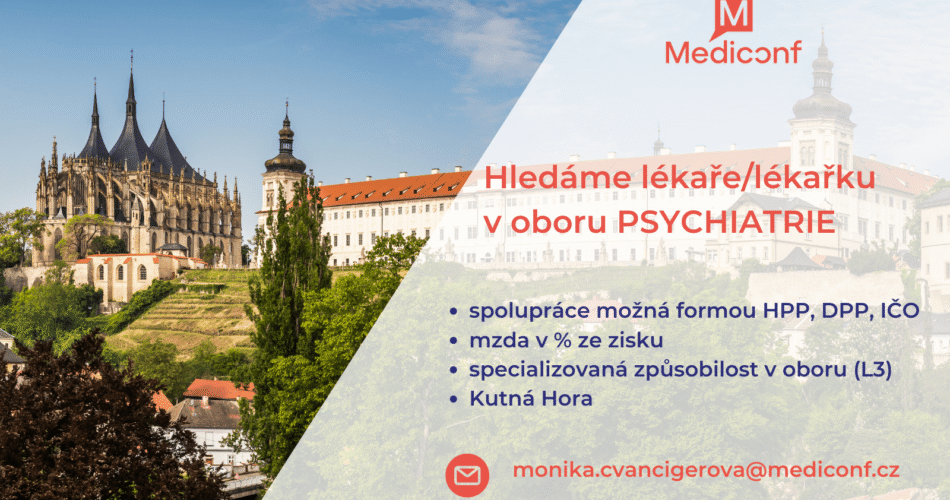 Psychiatr (m/ž) Kutná Hora – nabízíme 75&nbsp;% z&nbsp;výkonu