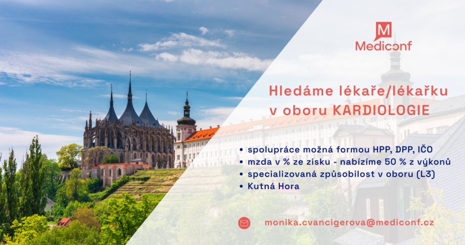 Kardiolog (m/ž) Kutná Hora – nabízíme 50 % z výkonů