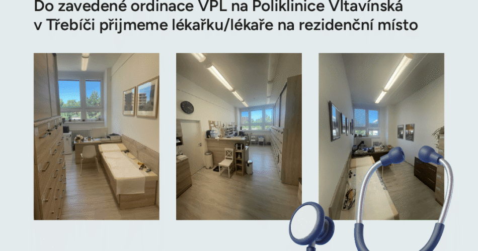 Do zavedené týmové praxe VPL v&nbsp;Třebíčí přijmeme lékaře/lékařku na rezidenční místo