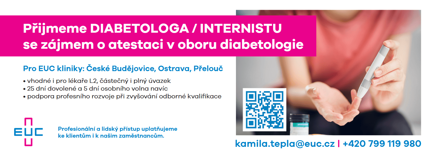 EUC přijme DIABETOLOGA či INTERNISTU se zájmem o atestaci v oboru diabetologie