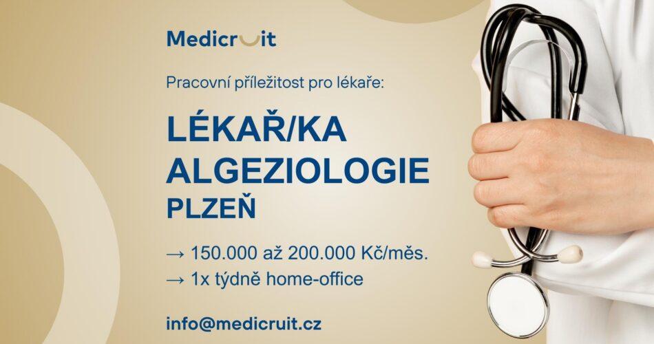 Lékař/ka se zájmem o obor algeziologie (150.000 až 200.000 Kč/měs.)