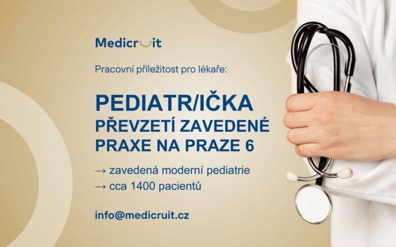Pediatr/pediatrička – převzetí zavedené praxe v&nbsp;Praze 6