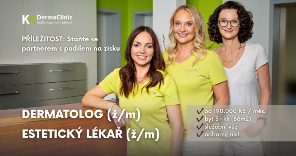Dermatolog / Estetický lékař – Klatovy – mzda od 190 tisíc/měs