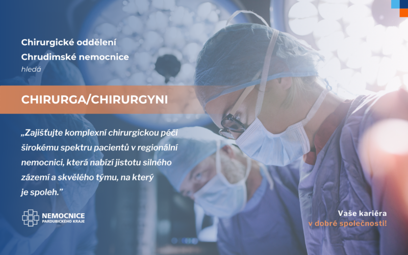 Lékař/lékařka na chirurgickém oddělení Chrudimské nemocnice