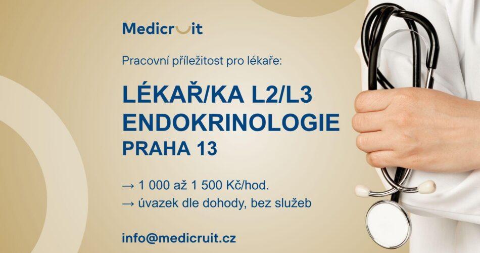 Lékař/ka v&nbsp;oboru endokrinologie L2, L3 (Praha 13)